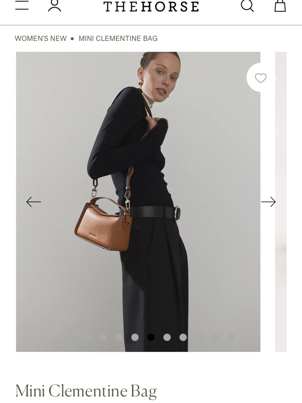 the horse mini Clementine bag purse tan light brown
